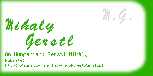 mihaly gerstl business card